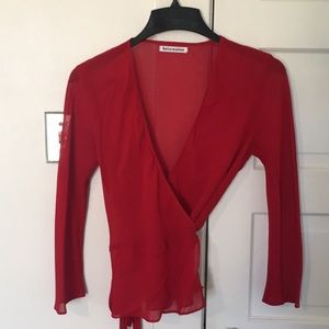 Reformation wrap top